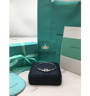 티파니 T와이어 팔찌 (컬러 화이트골드)