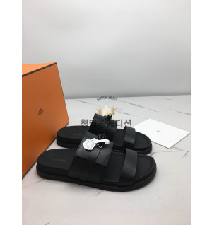 에르메스 잭슨 샌들 슬라이드 쏘 블랙 (handmade ver.) (남성용)