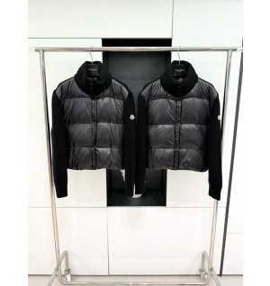 몽클레어 패딩 울 하이넥 가디건