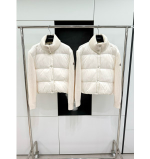 몽클레어 패딩 울 하이넥 가디건