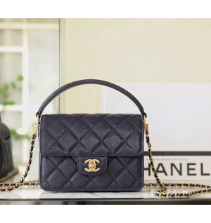 샤넬 24K 핸들 장식의 스몰 플랩백