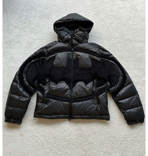 몽클레어 x 배트맨 솔랜더 벨벳 트리밍 퀼팅 셸 다운후드 패딩 (남녀공용)