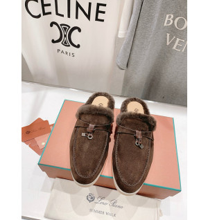 로로피아나 썸머워크 뮬 퍼 블로퍼 은장