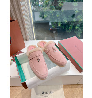 로로피아나 썸머워크 뮬 퍼 블로퍼 은장