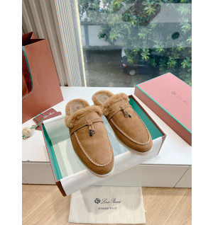 로로피아나 썸머워크 뮬 퍼 블로퍼 은장