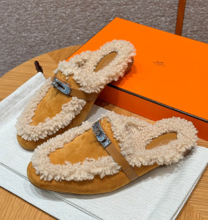 에르메스 시어링 켈리 오즈 뮬 (handmade ver.)