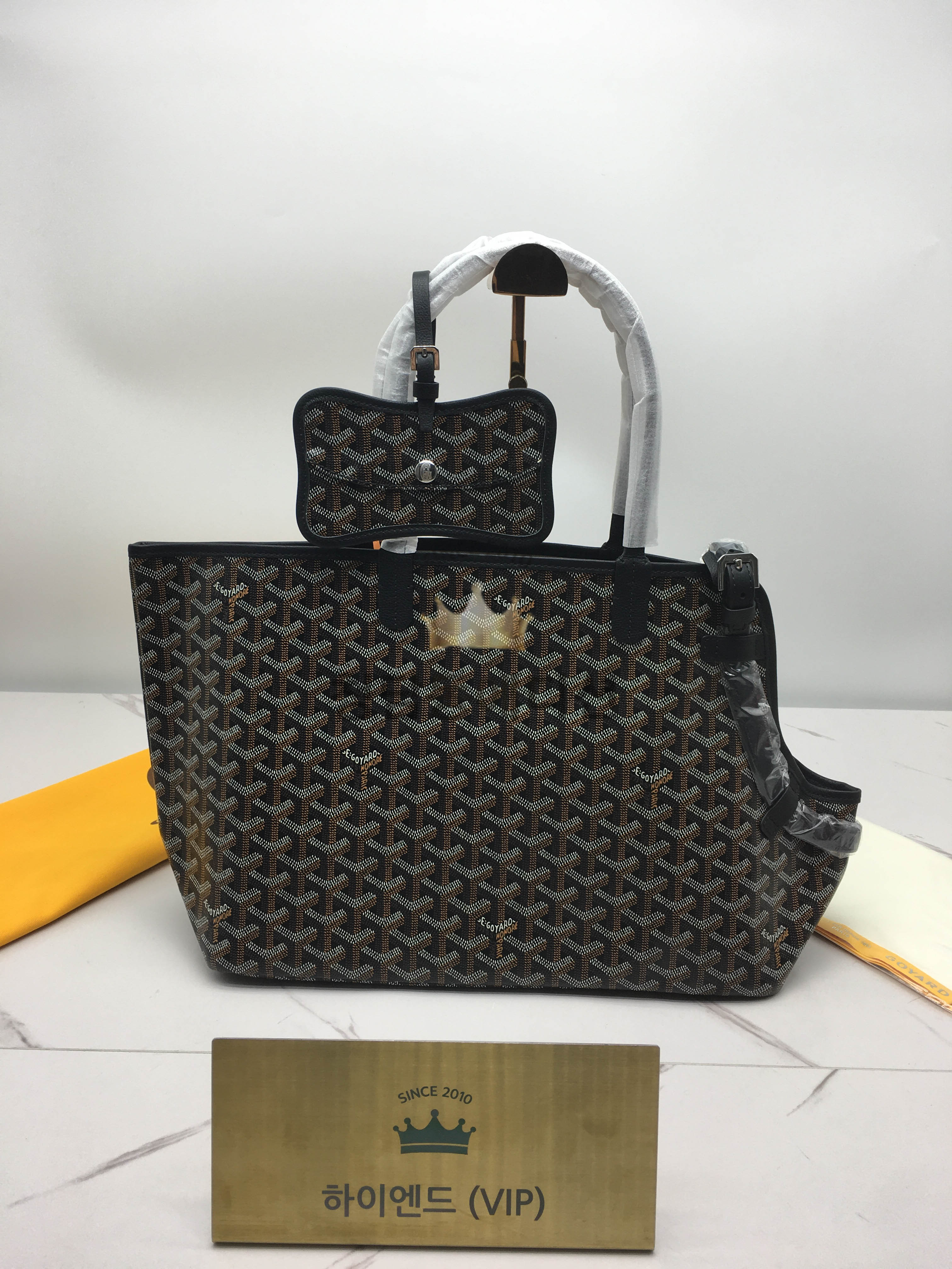 고야드 삭 시앙 그리 펫 이동백 트렁크 블랙