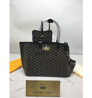 고야드 삭 시앙 그리 펫 이동백 트렁크 블랙