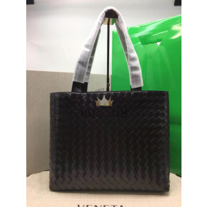 보테가베네타 라지 인트레치아토 지퍼 토트백 (컬러 브라운)