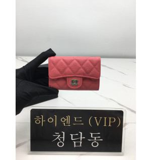 샤넬 클래식 캐비어스킨 카드지갑