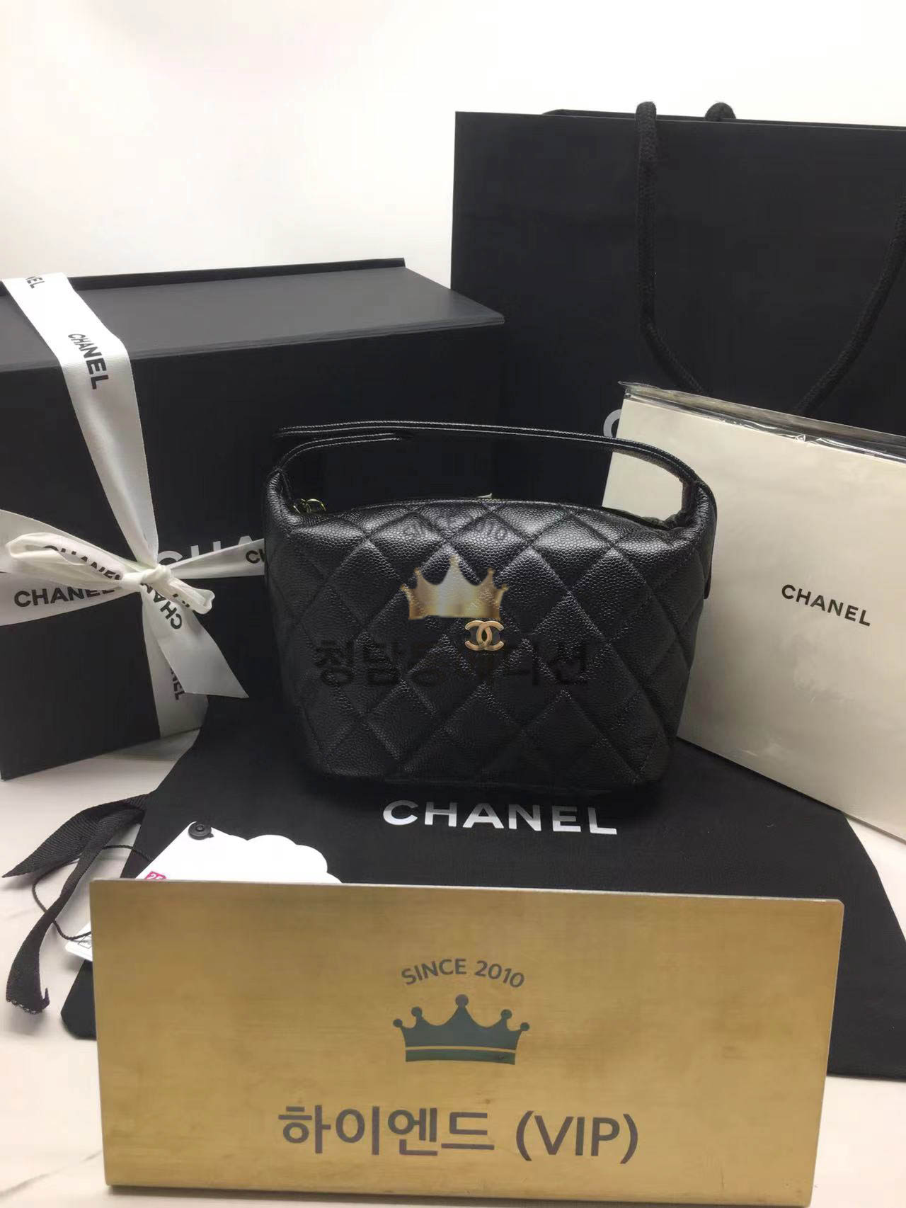 샤넬 크루즈 캐비어 미니 체인 호보백