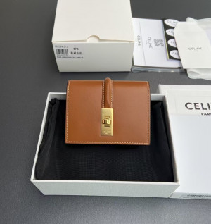 셀린느 지갑 동전 포켓 샤이니 카프스킨 탠