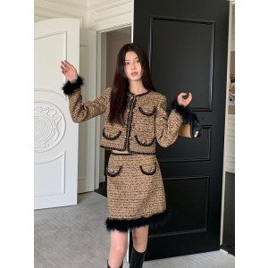 샤넬 재킷+하이웨이스트 스커트