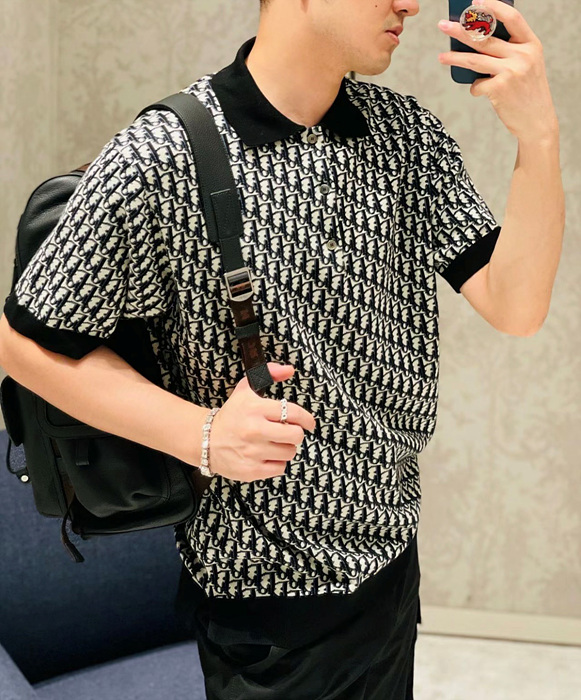 디올 오블리크 카라 반팔 (남성용)