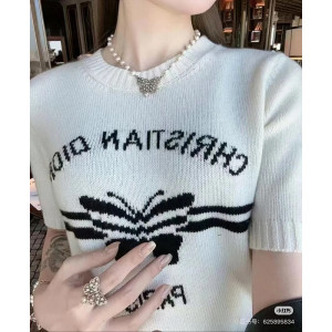 디올 캐시미어 스웨터 반팔