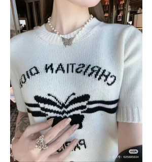 디올 캐시미어 스웨터 반팔