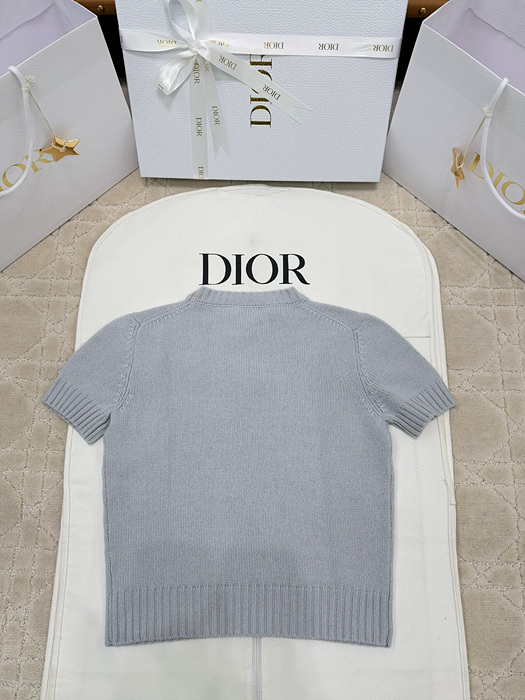 디올 캐시미어 울 니트 반팔