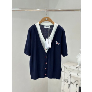 톰브라운 레이어드 헥터 반팔 가디건