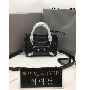 발렌시아가 르 시티 미니 백 블랙 (은장)