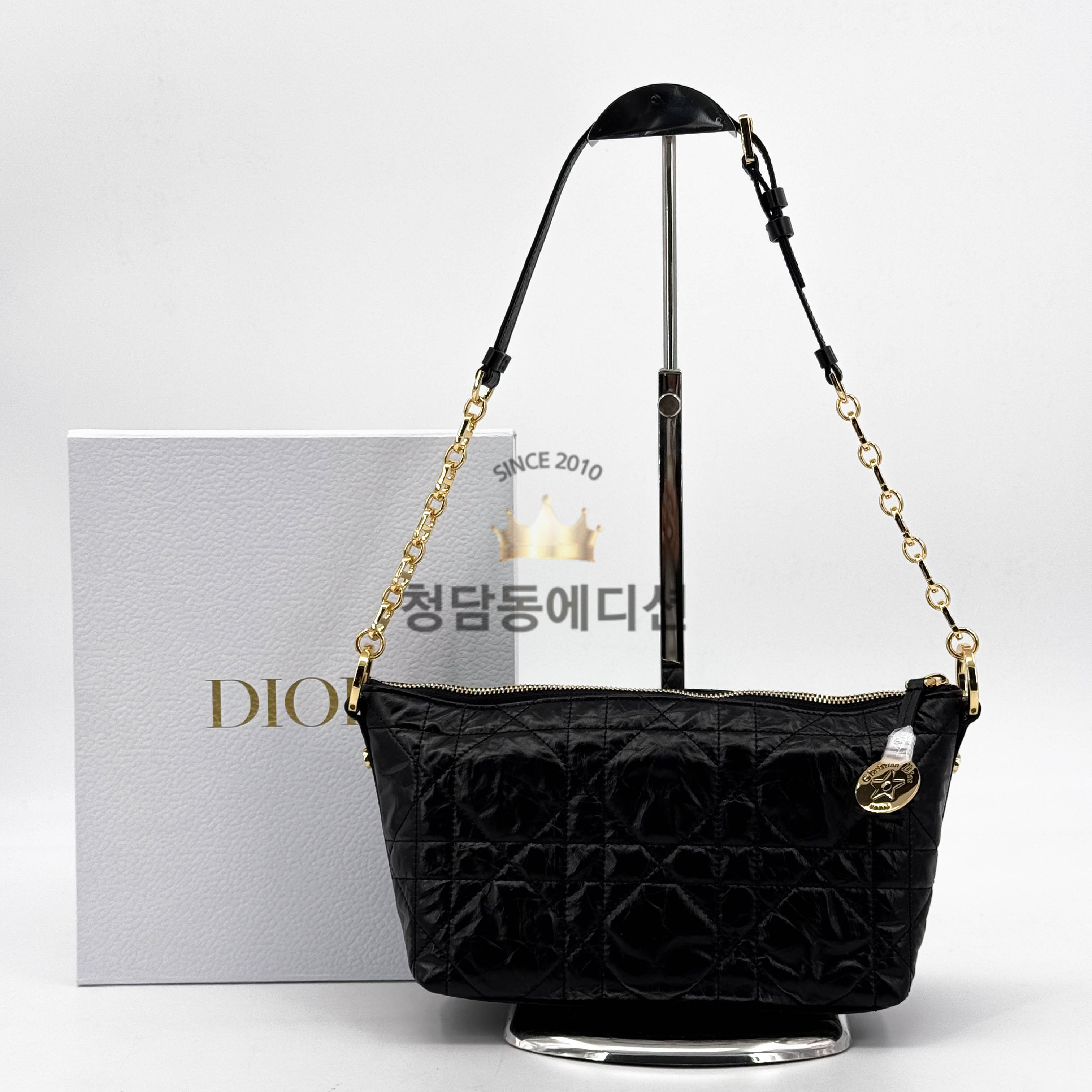 디올 DIORSTAR 체인 호보백 블랙 숄더백