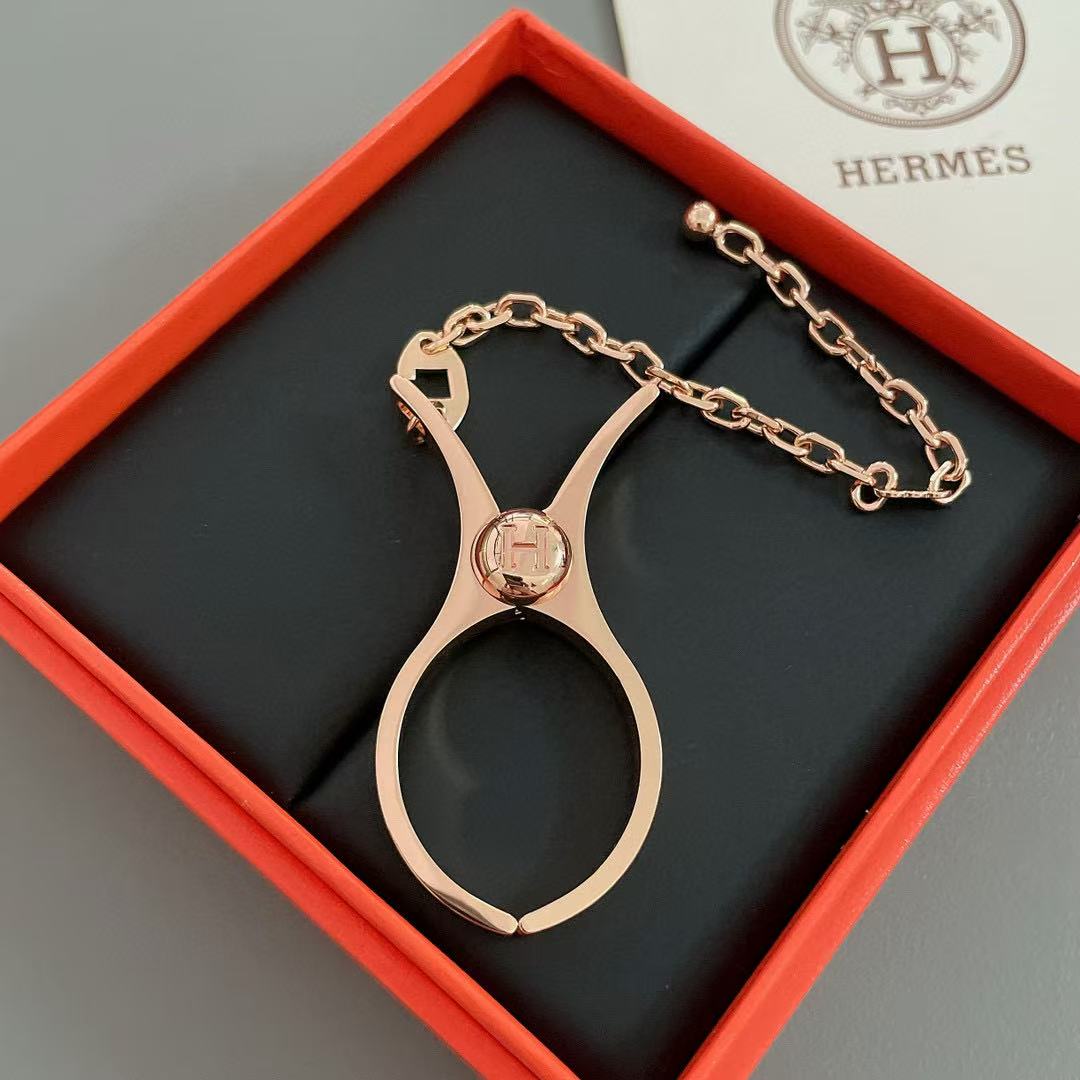 에르메스 필루 글러브 클립 메탈 도레 로즈