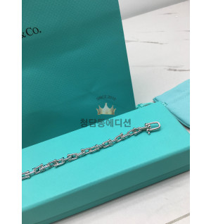 티파니 팔찌 하드웨어 스몰 링크 브레이슬릿 (컬러 화이트골드)