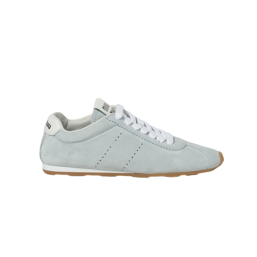 미우미우 플룸 스웨이드 스니커즈 (컬러 스카이블루)