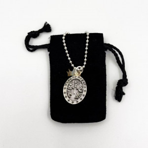 크롬하츠 엔젤 메달 펜던트 롤 체인 목걸이