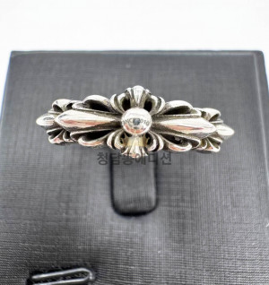 크롬하츠 베이비 더블 플로랄 실버링