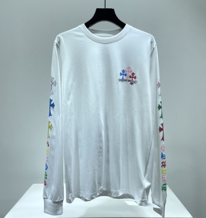 크롬하츠 멀티컬러 크로스 로고 롱 슬리브 (남녀공용)