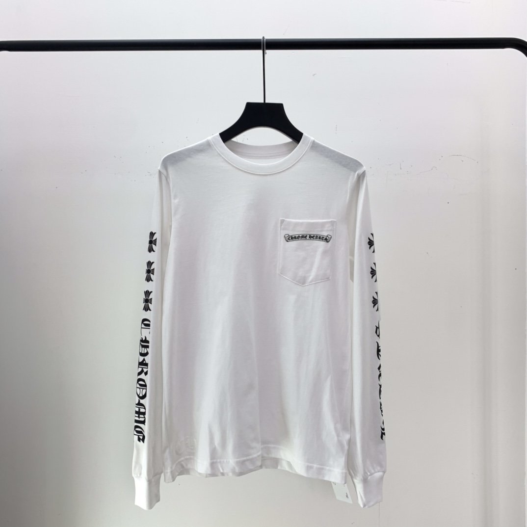 크롬하츠 고딕 크로스 로고 롱 슬리브 (남녀공용)