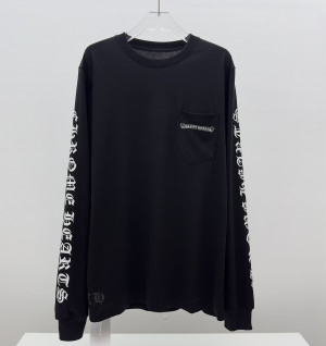 크롬하츠 스크립트 스크롤 로고 롱 슬리브 (남녀공용)