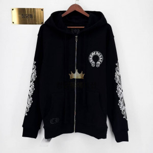 크롬하츠 홀스슈 플로랄 플리스 후드집업 (남성용)