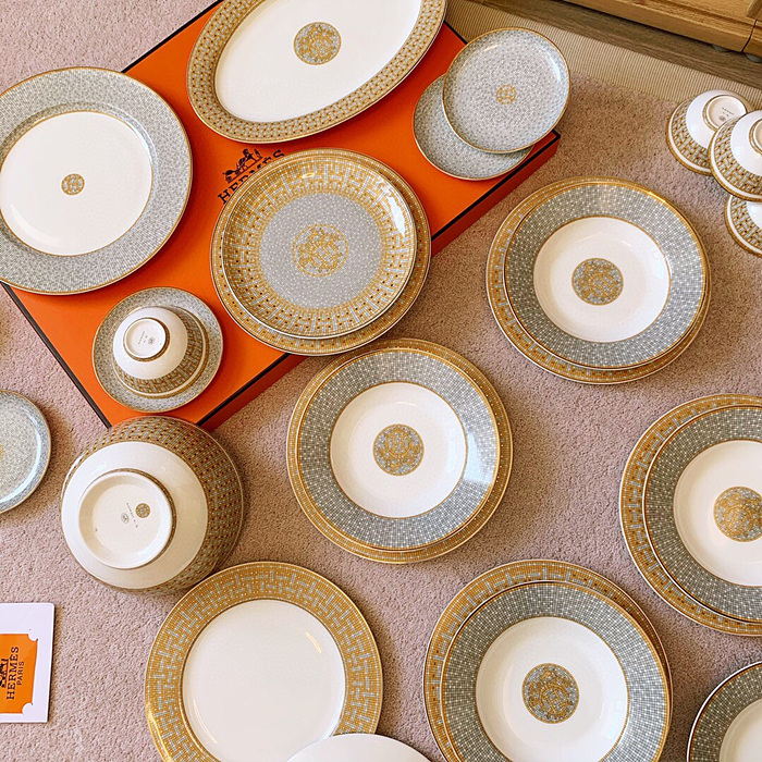 에르메스 Mosaique au 24 gold 28피스 식기 세트