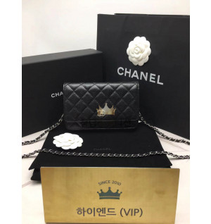 샤넬 클래식 WOC 숄더 체인 월렛백 은장 (upgarde ver.) (턴락)