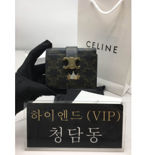 셀린느 니노 파인 스트랩 지갑 - 트리옹프 캔버스