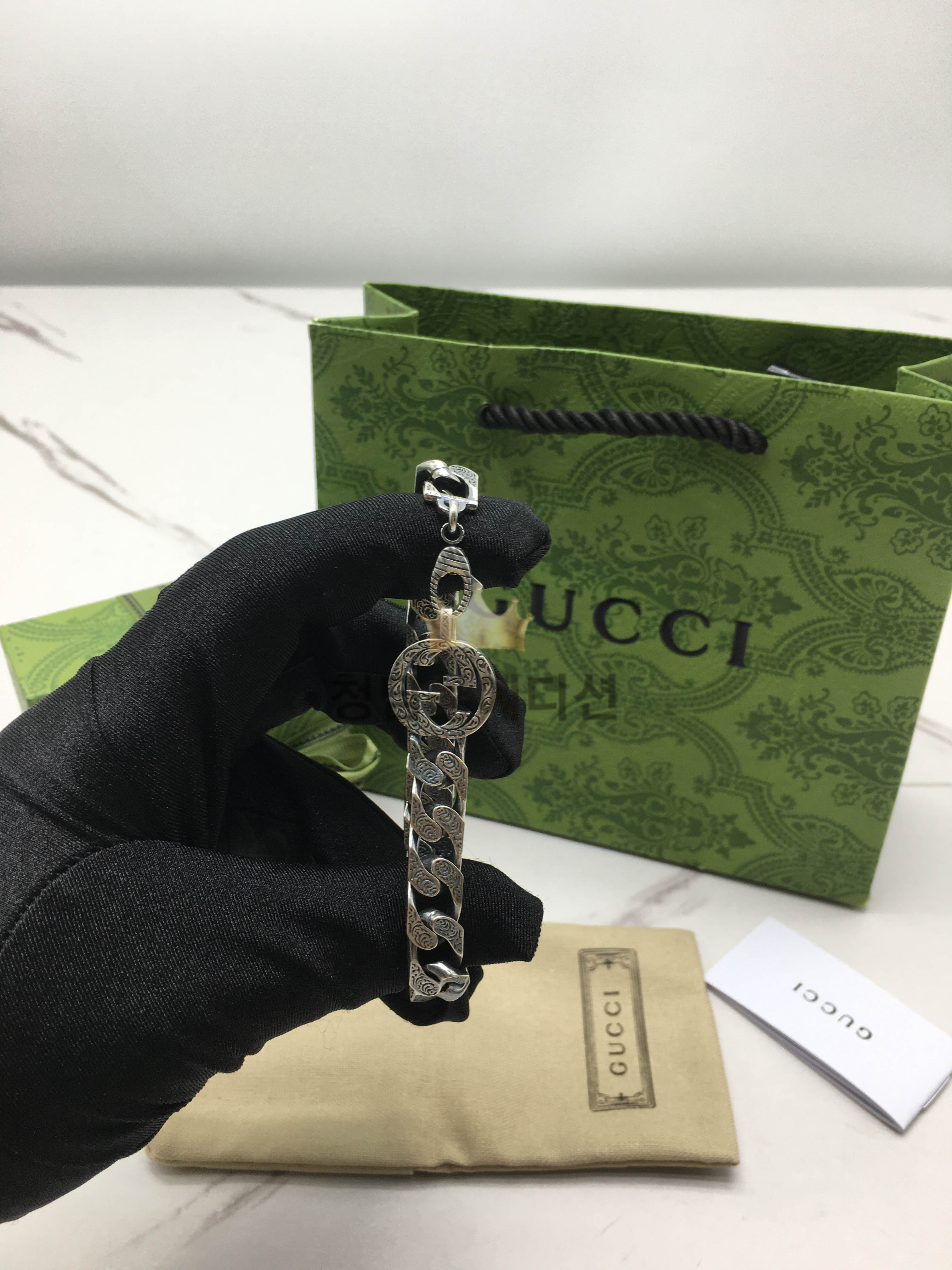 구찌 GG 인터로킹 G 체인 브레이슬릿