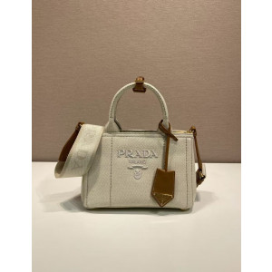 프라다 리넨 혼방 미니 핸드백
