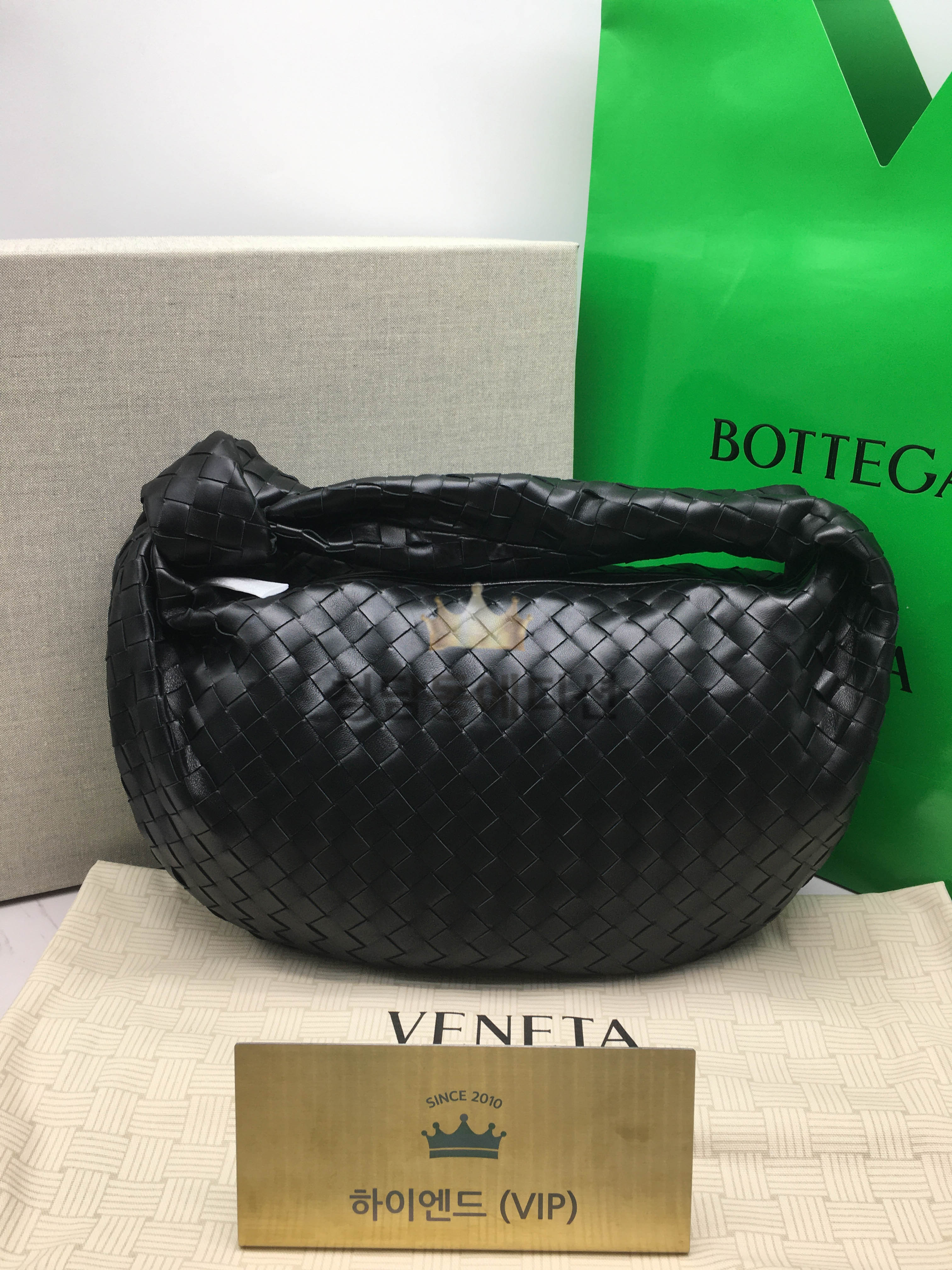 보테가베네타 조디백 라지 (컬러 블랙 은장)