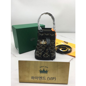 고야드 쁘띠플로 미니 버킷백 (컬러 블랙)