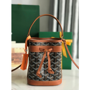고야드 쁘띠플로 미니 버킷백 (컬러 블랙탄 브라운)