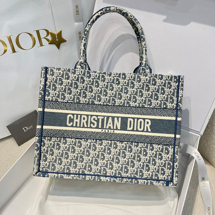 디올 북토트백 미디움 샴브레이