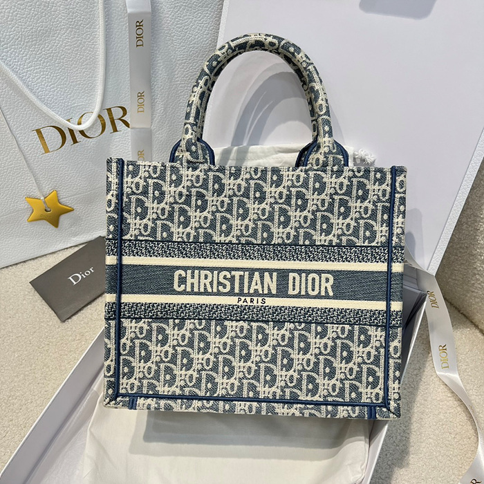 디올 북토트백 스몰 샴브레이