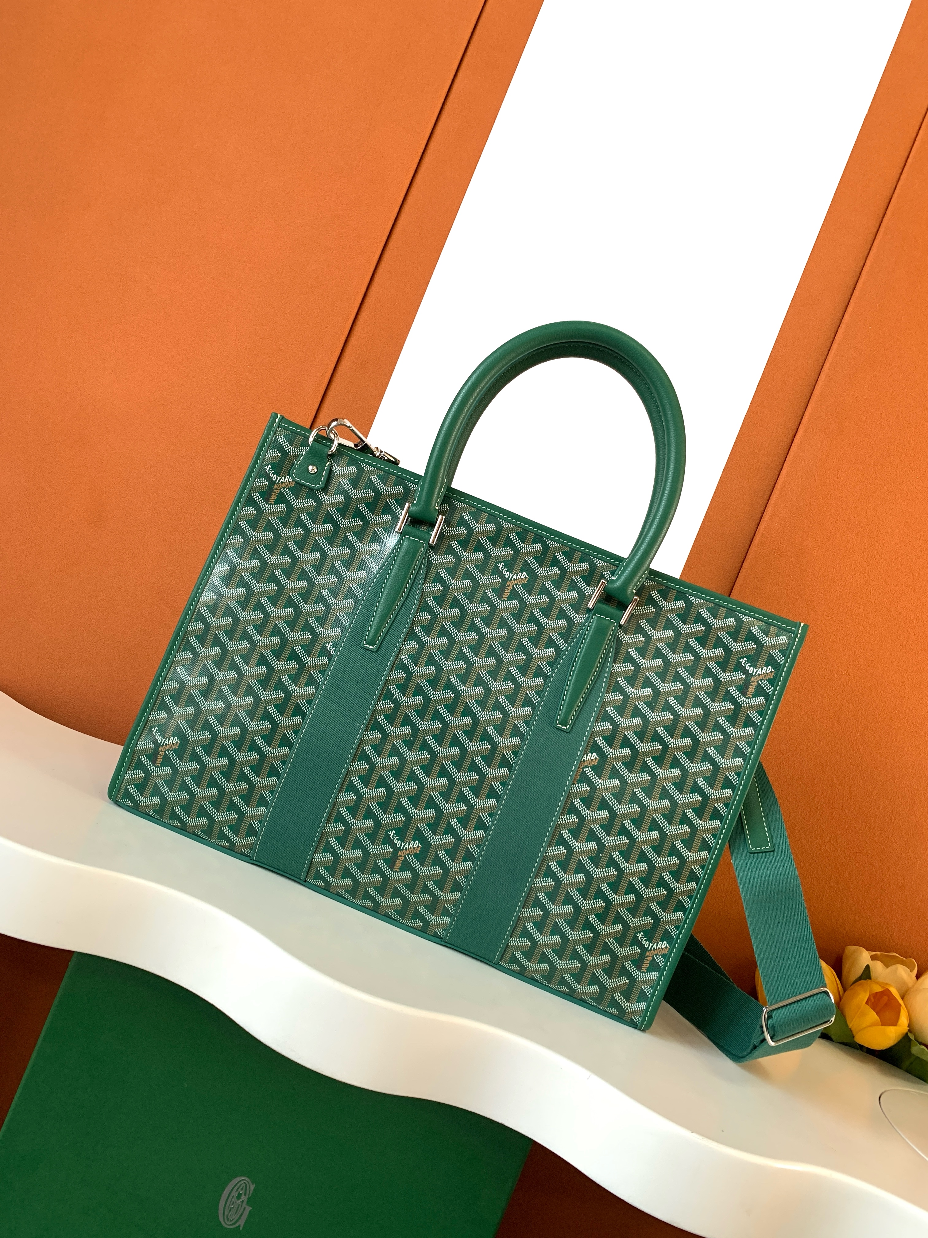 고야드 모르방 도큐멘트 케이스 서류가방 (컬러 그린)