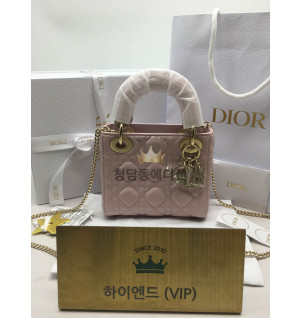 디올 레이디백 미니 (파베 참) (upgrade ver.)