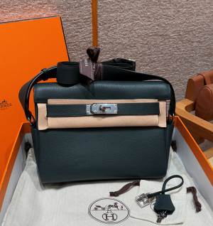 에르메스 켈리 메신저백 올수공 (컬러 베르 퐁쉐) (Renewal ver.)