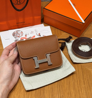 에르메스 콘스탄스 슬림 올수공 (컬러 골드) (은장)