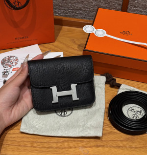 에르메스 콘스탄스 슬림 올수공 (컬러 누아(블랙)) (은장)