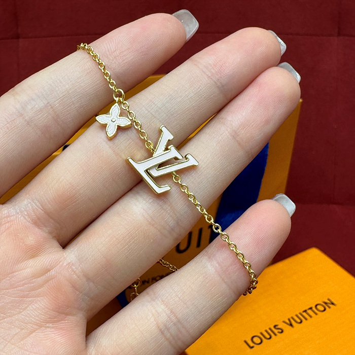 루이비통 아이코닉 에나멜 팔찌 (컬러 화이트,핑크)