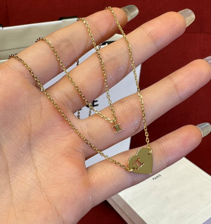 셀린느 트리오페 하트 락 목걸이